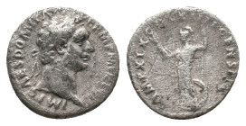 DOMITIAN. Rome.Denarius. (81-96 AD). AR
Obv: IMP CAES DOMIT AVG GERM P M TR P XIIII. Laureate head right.
Rev: IMP XXII COS XVII CENS P P P. Minerva...