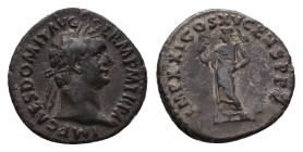 DOMITIAN. Rome.Denarius. (81-96 AD). AR Obv: IMP CAES DOMIT AVG GERM P M TR P [XII?], laureate head of Domitian right Rev: IMP XXI COS XV CENS P P P, ...