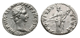 NERVA. Rome, Denarius. (96-98 AD). AR Obv: IMP NERVA CAES AVG P M TR P COS II P P Laureate head r. Rev. AEQVITAS – AVGVST Aequitas standing l., holdin...