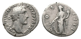 ANTONINUS PIUS. Rome. Denarius. (138-161 AD). AR
Obv : ANTONINVS AVG PIVS PP TR P XII, laureate head right
Rev : COS IIII, Fortuna standing left, ho...