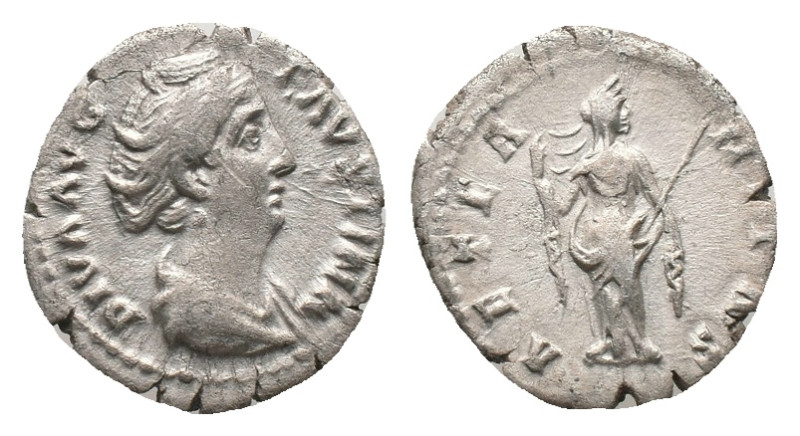 DIVA FAUSTINA I. Rome. Denarius. (138-141 AD). AR Obv: DIVA AVG FAVSTINA, draped...