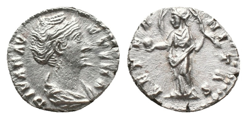 DIVA FAUSTINA I. Rome. Denarius. (138-141 AD). AR Obv: DIVA-FAVSTINA, draped bus...