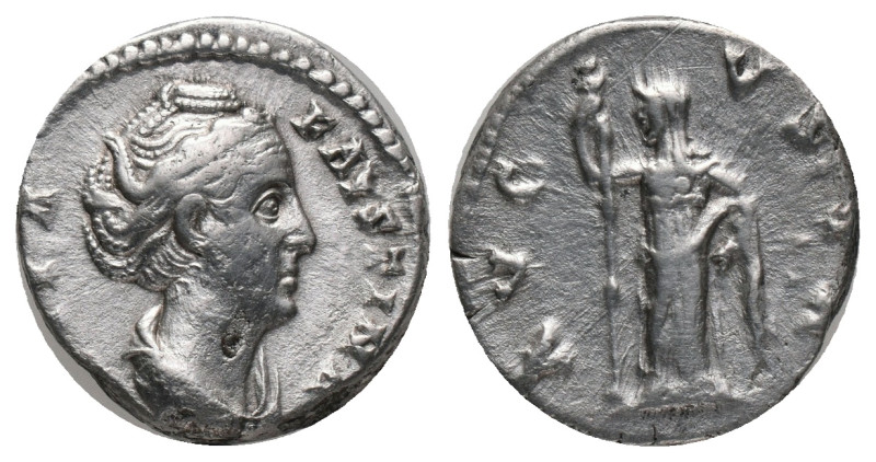 DIVA FAUSTINA I. Rome. Denarius. (138-141 AD). AR Obv: DIVA FAVSTINA, bust drape...