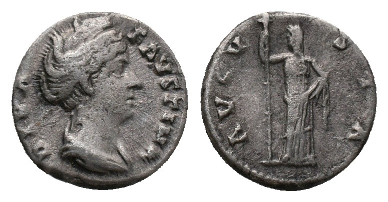 DIVA FAUSTINA I. Rome. Denarius. (138-141 AD). AR Obv: DIVA FAVSTINA, bust drape...