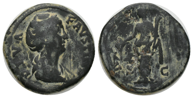 DIVA FAUSTINA I. Rome. Sestertius (138-141 AD). AE Obv: DIVA FAVSTINA, draped bu...