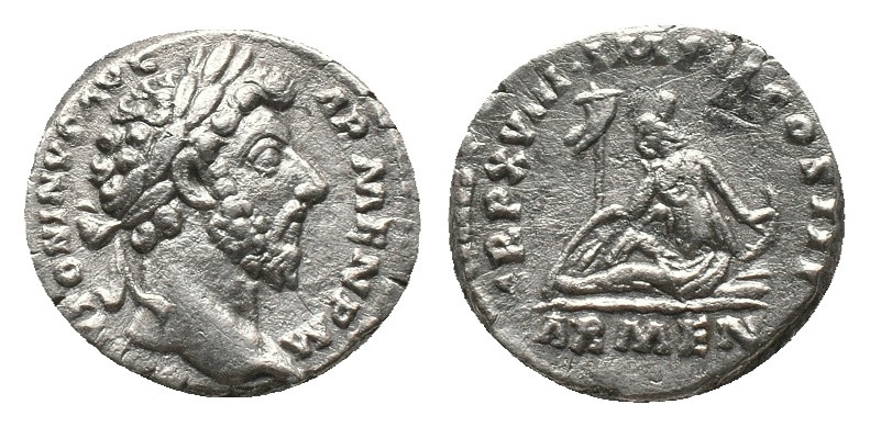 MARCUS AURELIUS. Rome. Denarius. (161-180 AD). AR Obv : ANTONINVS AVG ARMENIACVS...