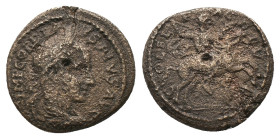 GORDIAN III. Rome. Antoninianus? (238-244 AD). AR? Obv: IMP GORDIANVS PIVS AVG Radiate, draped and cuirassed bust right Rev: [....] Horseback gallopin...