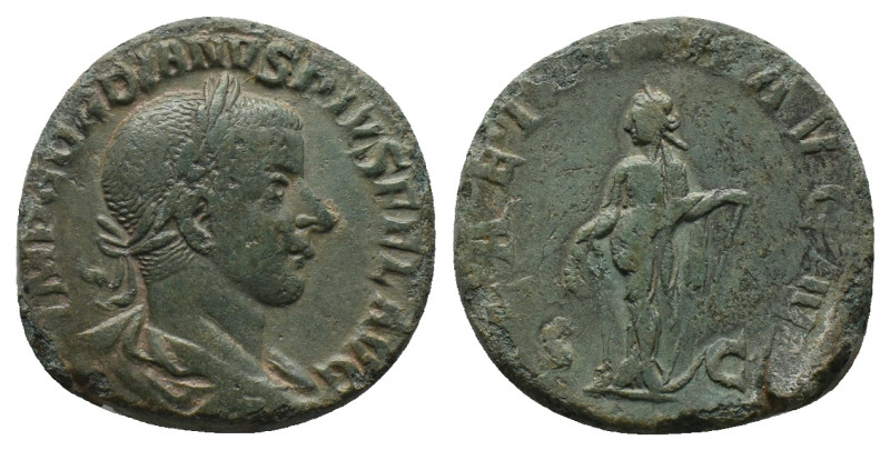 GORDIAN III. Rome. Sestertius (238-244 AD). AE Obv: Laureate, draped and cuirass...