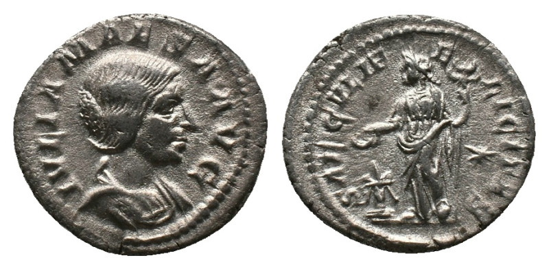 JULIA MAESA. Rome. Antoninianus. (220-222 AD). AR Obv: IVLIA MAESA AVG, draped b...