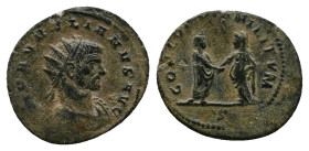 AURELIAN. Siscia. Antoninianus. (270-275 AD). Billon Obv : AVRELIANVS AVG. Radiate and cuirassed bust right Rev : CONCORDIA MILITVM / S. Aurelian and ...