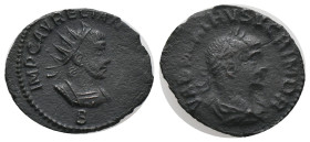 VABALATHUS and AURELIAN. Antioch. Antoninianus. (270-272 AD). Billon Obv : IMP C AVRELIANVS AVG, radiate and cuirassed bust of Aurelian to right, offi...