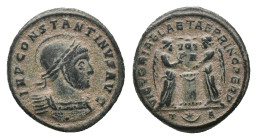 CONSTANTINE I 'THE GREAT'. Ticinum. Follis (321-322). AE
Condition: Near extremely fine. (Rare)
Weight: 2.89 g.
Diameter: 19.26 mm