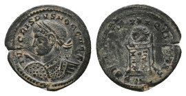 CRISPUS. Londinium (London). Follis (Caesar 316-326 AD). AE Obv: D N FL IVL CRISPVS NOB CAES, laureate, draped and cuirassed bust right
Rev: PROVIDEN...