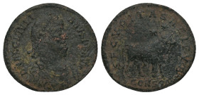 JULIAN II APOSTATA Constantinople. Follis. (361-363 AD). AE
Obv: D N FL CL IVLIANVS P F AVG. Diademed, draped and cuirassed bust right.
Rev: SECVRIT...