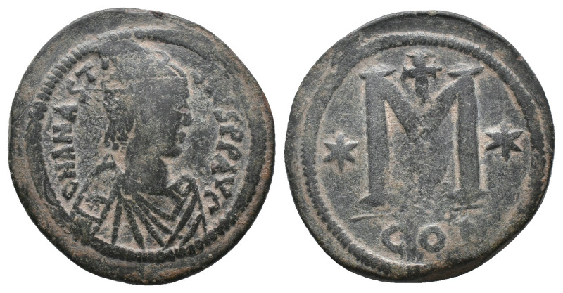 ANASTASIUS I. (491-518 AD). Constantinople. Follis.
Obv : DN ANASTASIVS PP AVG....