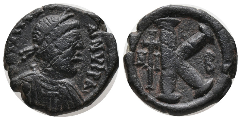 ANASTASIUS I. (491-518 AD). Constantinople.Half Follis. Obv : D N ANASTASIVS P P...