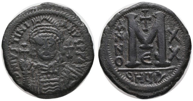 JUSTINIAN I (527-565 AD). Antioch. Follis. Condition : Very fine.
Weight : 19.6...