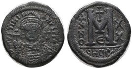 JUSTINIAN I (527-565 AD). Antioch. Follis. Condition : Very fine.
Weight : 19.63 gr
Diameter : 33.87 mm