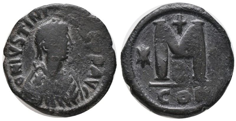 JUSTINIAN I (527-565 AD). Constantinople. Follis. Condition : Very fine.
Weight...