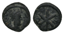 JUSTIN I (518-527 AD). Constantinople. Pentanummium Condition : Very fine. Weight : 2.02 gr
Diameter : 12.91 mm