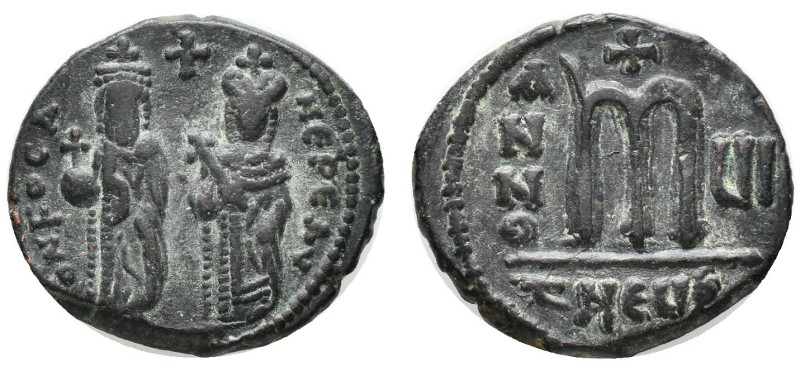 PHOCAS and LEONTIA. (602-610 AD). AE. Follis Antioch Condition : Very fine. Weig...