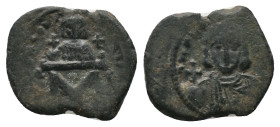 LEO III the "Isaurian", with CONSTANTINE V (717-741 AD). AE Constantinople Follis or 40 Nummi Condition : Good very fine.
Weight : 4.88 gr
Diameter ...