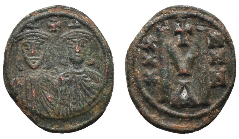 LEO IV with CONSTANTINE VI, CONSTANTINE V and LEO III., Constantinople. Follis. ...