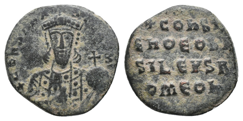 CONSTANTINE VII. Constantinople. Follis. (913-959 AD). AE
Obv : CONST bASIL ROM...