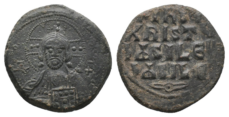 BASIL II & CONSTANTINE VIII. Constantinople. Follis. (976-1025 AD). AE. Anonymou...