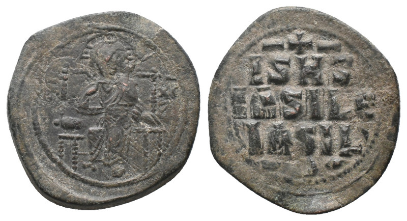 BASIL II & CONSTANTINE VIII. Constantinople. Follis. (976-1025 AD). AE. Class 2 ...