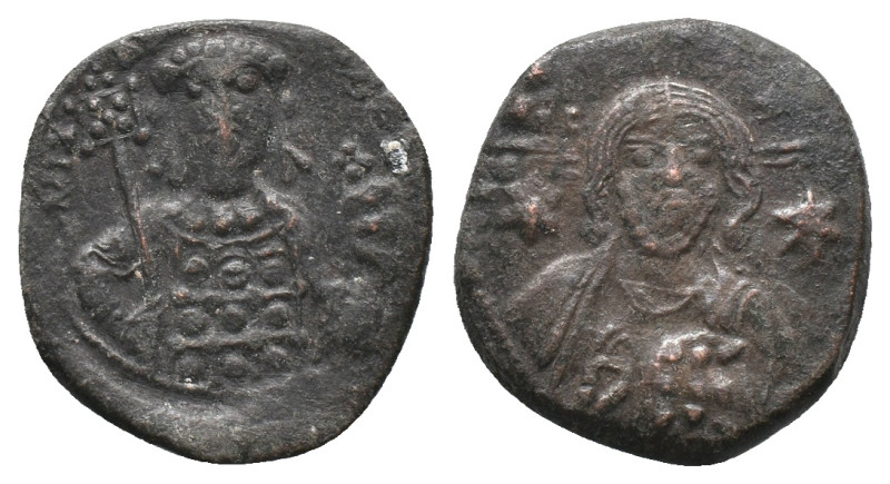 CONSTANTINE X DUCAS.Constantinople. Follis. (1059-1067). Obv : + ЄMMANOVHΛ / IC ...