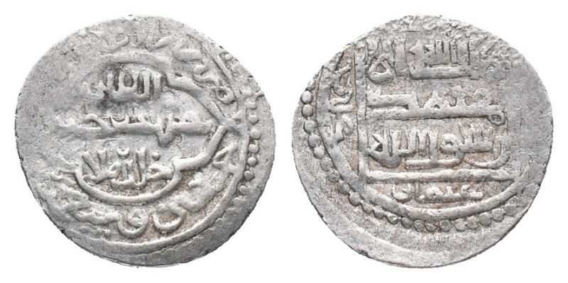 ILKHAN, Anushiravan, 1344-1356, AR 2 dirhams, Tabriz, AH750, A-2265, type E
Con...