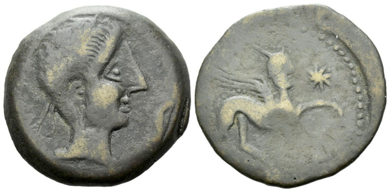 Hispania, Castulo Unit II-I century BC, Æ 26.00 mm., 13.52 g.

About VF