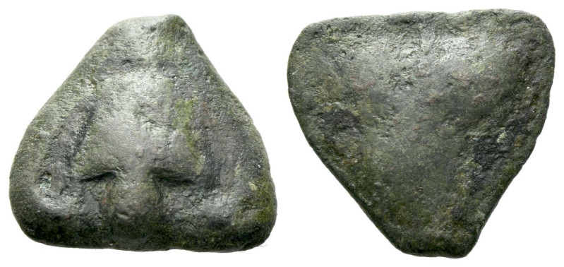 Sicily, Selinus Cast uncia circa 450-404, Æ 14.00 mm., 2.80 g.

Good Fine