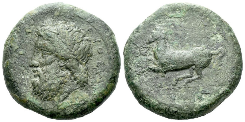 Sicily, Syracuse Dilitron circa 339-334, Æ 27.00 mm., 18.81 g.

Good Fine