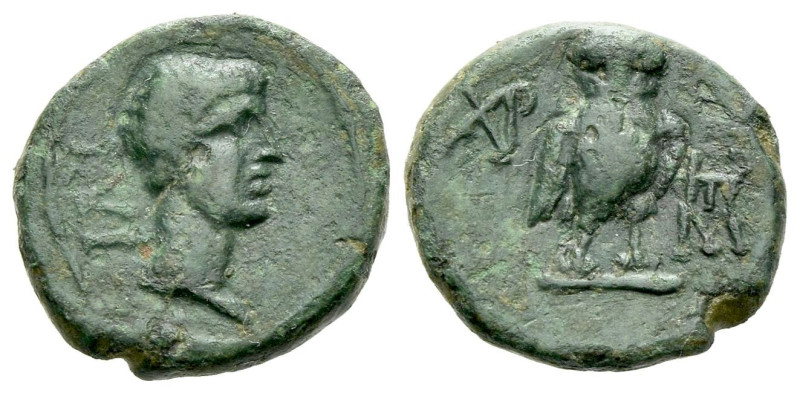 Troas, Ilium Octavian as Augustus, 27 BC – 14 AD Bronze circa 27 BC – AD 14, Æ 1...