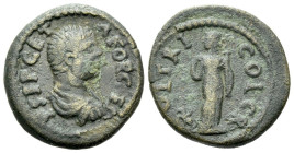 Pisidia, Cremna Geta caesar, 198-209 Bronze circa 198-209 - Ex Naville Numismatics sale 68, 2021, 154. From the E.E. Clain-Stefanelli collection. Sold...