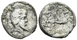 Q. Titius Plated denarius 90 BC