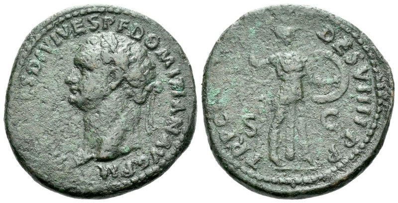 Domitian, 81-96 As Rome circa 81-96, Æ 28.00 mm., 10.80 g.

Green patina and V...