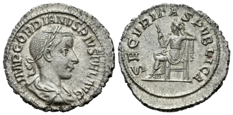 Gordian III, 238-244 Denarius Rome circa 238-244, AR 20.00 mm., 3.08 g.

About...