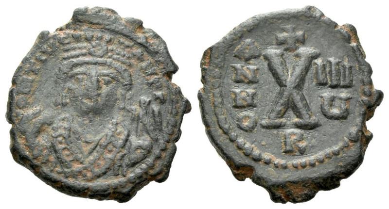 Tiberius II Constantine. 578-582 Decanummium Antiochia circa 578-582, Æ 17.00 mm...