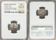 BRITAIN. Durotriges. Ca. 65 BC-AD 45. BI stater (20mm, 4.52 gm, 7h). NGC MS 4/5 - 4/5. Devolved head of Apollo right / Disjointed horse right, pellets...