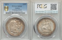 Franz Joseph I 2 Florin 1879 MS64 PCGS, Vienna mint, KM-XM5. Edge: ZWEI GULDEN XLV. KET FORINT. Conjoined heads right. Struck to commemorate the Silve...