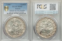 Republic "1486" Restrike Guldin 1953 MS66 PCGS, KM-XM28. Crowned Archduke Sigismund of Tyrol standing facing with sword and scepter, lion with shield ...