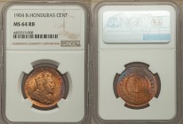 British Colony. Edward VII Cent 1904 MS64 Red and Brown NGC, KM11. Bust of King Edward VII right / Numeric denomination within circle, denomination an...
