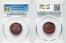 British Protectorate Specimen 1/2 Cent 1886-H SP64 Red and Brown PCGS, Heaton mint, KM1. Denomination within wreath / National arms, date below. From ...
