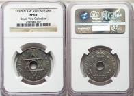 British Colony. George VI Specimen Penny 1937-KN SP65 NGC, KM19, FT-180A. Edge: Plain. Crown above center hole, denomination around hole in English, i...