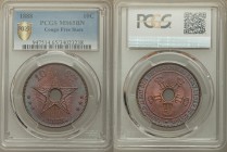 Leopold II 10 Centimes 1888 MS65 Brown PCGS, KM4. Edge: Reeded. Crowned monograms circle center hole / Center hole within star From A Special Selectio...