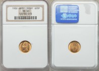 Fuad I gold 20 Piastres AH 1349 (1930) MS65 NGC, British Royal mint, KM351. Mint records indicate no proofs were struck, however these early strikes a...