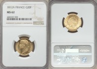 Napoleon gold 20 Francs 1812-A MS62 NGC, Paris mint, KM695.1, Fr-511. Laureate head left / Denomination within wreath. From A Special Selection of Wor...